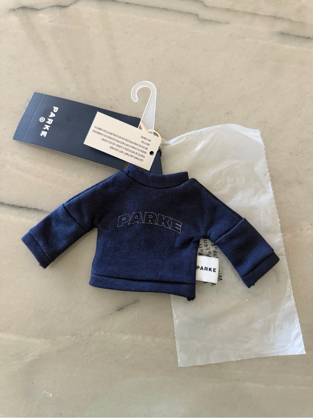 Parke Sweatshirt Keychain - Navy Blue